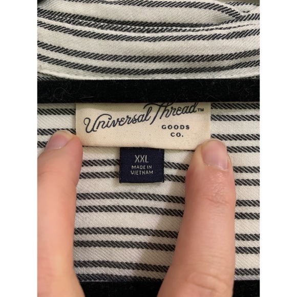 Universal Thread Striped Dolman Button Down Sz XXL - Picture 3 of 8